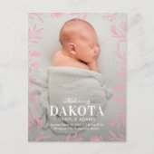Dreamweaver Foliage Modern Birth Announcement Brie Briefkaart (Voorkant)