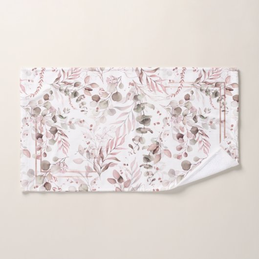 Dreamweaver Foliage Pattern Blush ID817 Bad Handdoek (Handdoek)