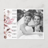 Dreamweaver Foliage Wedding Bedankt Burgundy ID817 Aankondigingskaart (Voorkant)