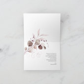 Dreamweaver Foliage Wedding Bedankt Burgundy ID817 Kaart (Binnen)