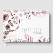 Dreamweaver Foliage Wedding Burgundy ID817 Gastenboek (Voorkant)