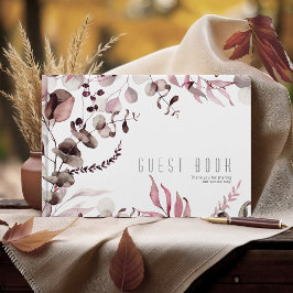 Dreamweaver Foliage Wedding Burgundy ID817 Gastenboek