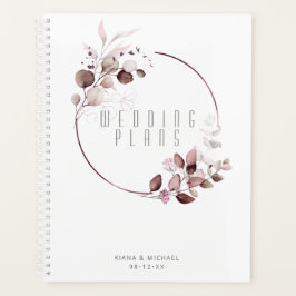 Dreamweaver Foliage Wedding Burgundy ID817 Planner