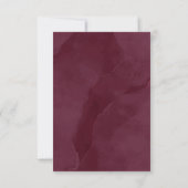 Dreamweaver Foliage Wedding Burgundy ID817 RSVP Kaartje (Achterkant)