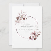 Dreamweaver Foliage Wedding Burgundy ID817 Save The Date (Achterkant)