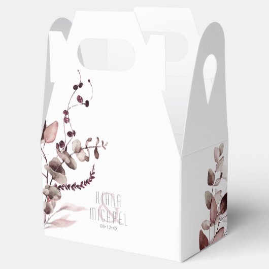 Dreamweaver Foliage Wedding Burgundy V2 ID817 Bedankdoosjes (Geopend)