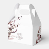 Dreamweaver Foliage Wedding Burgundy V2 ID817 Bedankdoosjes (Voorkant Zijde)