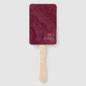 Dreamweaver Foliage Wedding Ceremony Burgundy ID81 Handwaaier (Achterkant)