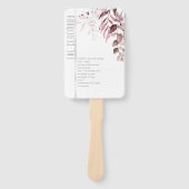 Dreamweaver Foliage Wedding Ceremony Burgundy ID81 Handwaaier (Voorkant)