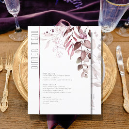 Dreamweaver Foliage Wedding Menu V2 Burgundy ID817
