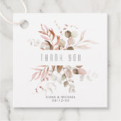 Dreamweaver Foliage Wedding V1 Blush Pink ID817 Bedankjes Labels (Voorkant)