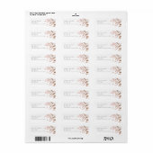 Dreamweaver Foliage Wedding V1 Blush Pink ID817 Etiket (Full Sheet)