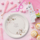 Dreamweaver Foliage Wedding V1 Blush Pink ID817 Papieren Bordje (Feest)