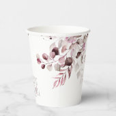 Dreamweaver Foliage Wedding V1 Burgundy ID817 Papieren Bekers (Rechts)