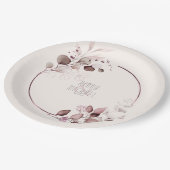 Dreamweaver Foliage Wedding V1 Burgundy ID817 Papieren Bordje (Gekanteld)