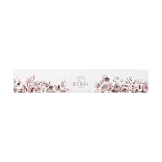 Dreamweaver Foliage Wedding V1 Burgundy ID817 Uitnodigingen Wikkel (Vlak)