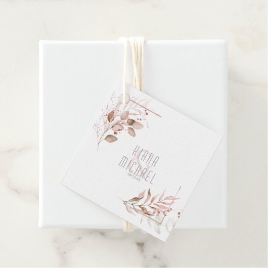 Dreamweaver Foliage Wedding V2 Blush Pink ID817 Bedankjes Labels (In situ)