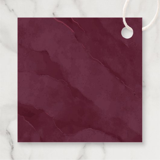 Dreamweaver Foliage Wedding V2 Burgundy ID817 Bedankjes Labels (Achterkant)