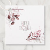 Dreamweaver Foliage Wedding V2 Burgundy ID817 Bedankjes Labels (Voorkant)