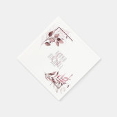 Dreamweaver Foliage Wedding V2 Burgundy ID817 Servet (Hoek)