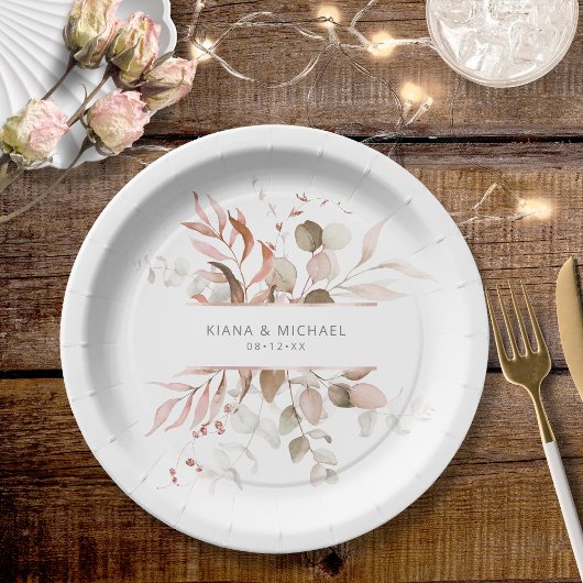 Dreamweaver Foliage Wedding V3 Blush Pink ID817 Papieren Bordje
