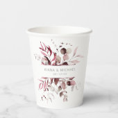 Dreamweaver Foliage Wedding V3 Burgundy ID817 Papieren Bekers (Achterkant)
