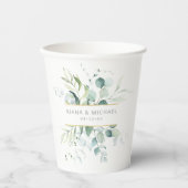 Dreamweaver Foliage Wedding V3 Green ID817 Papieren Bekers (Voorkant)