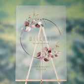 Dreamweaver Foliage Wedding Welcome Burgundy ID817 Acryl Bord (Neutraal)