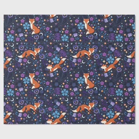 Dreamweaver Folk Foxes Cadeaupapier (Vlak)
