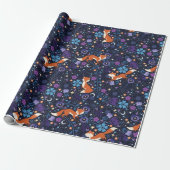 Dreamweaver Folk Foxes Cadeaupapier (Uitgerold)