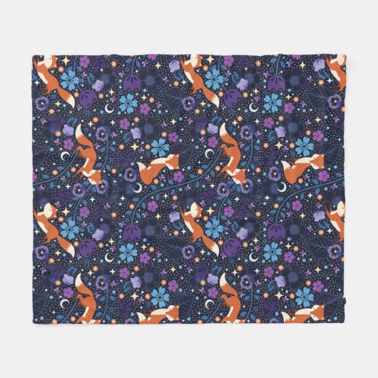 Dreamweaver Folk Foxes Fleece Deken (Voorkant (Horizontaal))