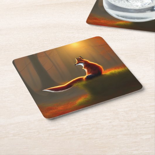 Dreamweaver Fox Kartonnen Onderzetters (Schuin)