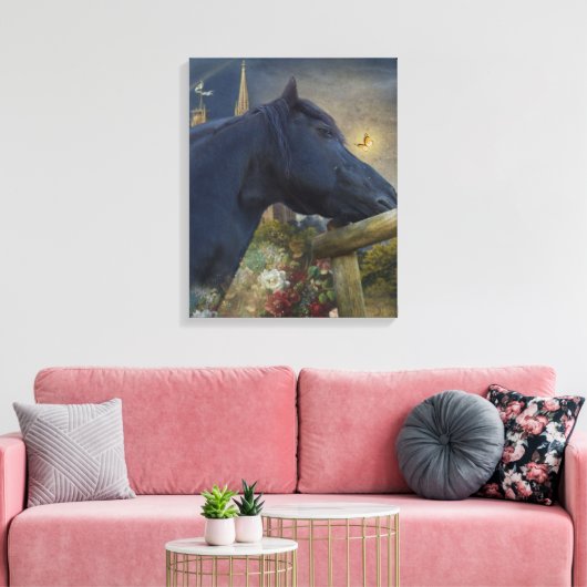 Dreamweaver Friesian - Wrapped Canvas (Insitu (Woonkamer))