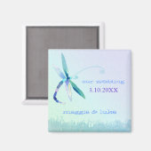 Dreamweaver Garden Dragonfly Wedding Invitation Magneet (Voorkant / Achterkant)