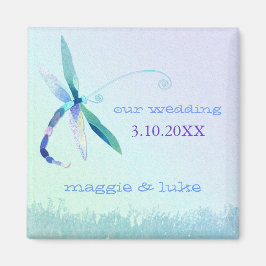 Dreamweaver Garden Dragonfly Wedding Invitation Magneet