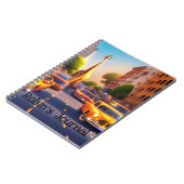 Dreamweaver-Giraffe in City met Notitieboek van au (Linkerzijde)