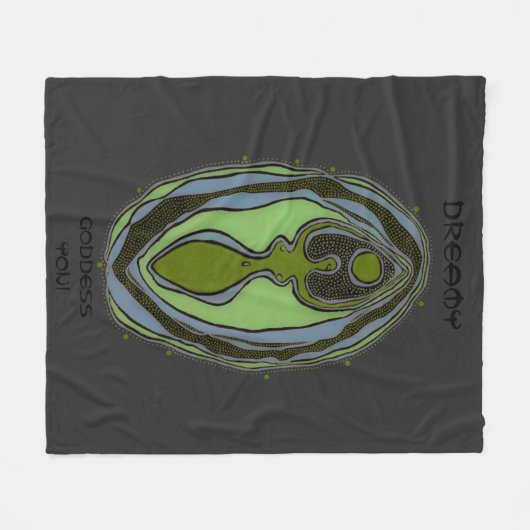 Dreamweaver Goddess Yoni Fleece Deken (Voorkant (Horizontaal))