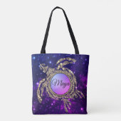 Dreamweaver Gold Shimmery Zee Turtle Tote Bag (Achterkant)