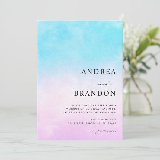 Dreamweaver Gradiënt Clouds QR Code allen in Één W Kaart (Staand voorkant)