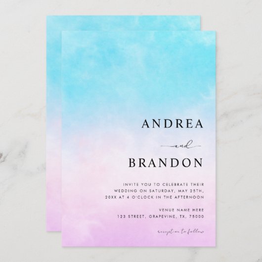 Dreamweaver Gradiënt Clouds QR Code allen in Één W Kaart (Voorkant / Achterkant)