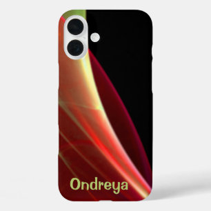 Dreamweaver Green en Red Artwork Sweep iPhone 16 Plus Hoesje