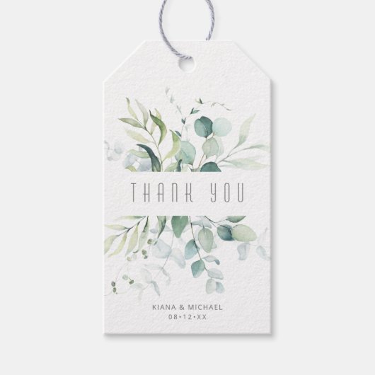 Dreamweaver Greenery Dank u V1 Green/Blue ID817 Cadeaulabel (Voorkant)