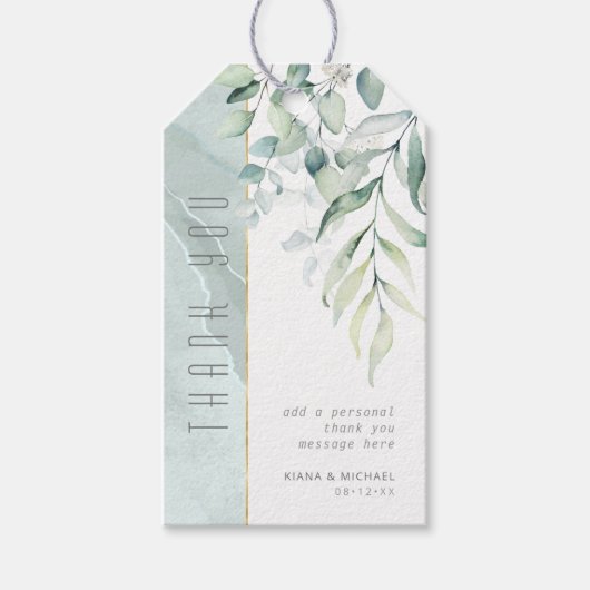 Dreamweaver Greenery Dank u V2 Green/Blue ID817 Cadeaulabel (Voorkant)