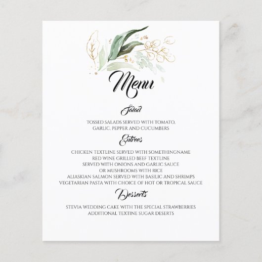 Dreamweaver Greenery en Eucalyptus Leaves Wedding  Flyer (Voorkant)