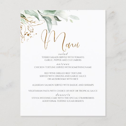 Dreamweaver Greenery en Eucalyptus Leaves Wedding  Flyer (Voorkant)