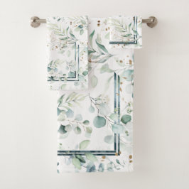 Dreamweaver Greenery Pattern Green/Blue ID817 Bad Handdoek