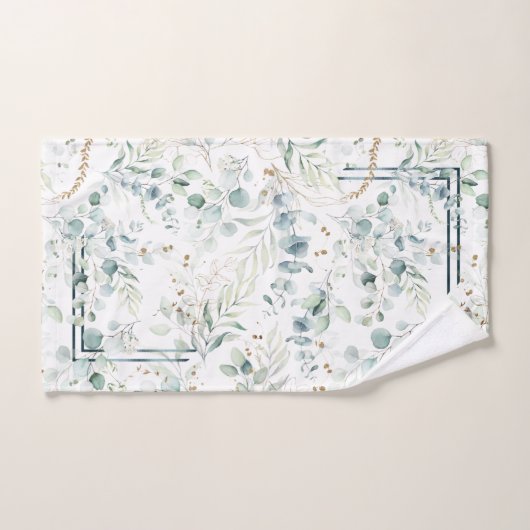 Dreamweaver Greenery Pattern Green/Blue ID817 Bad Handdoek (Handdoek)