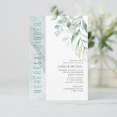 Dreamweaver Greenery Rehearsal Dinner Green/Blue I Kaart (Staand voorkant)