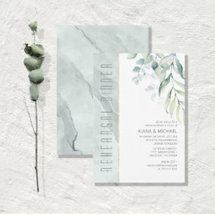 Dreamweaver Greenery Rehearsal Dinner Green/Blue I Kaart