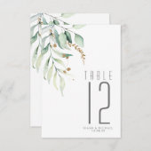 Dreamweaver Greenery Table Number Green/Blue ID817 Kaart (Voorkant / Achterkant)